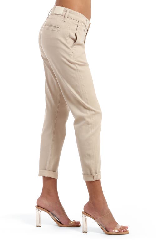 Mavi Jeans Brooke Cuff Stretch Twill Ankle Pants In Silver Grey