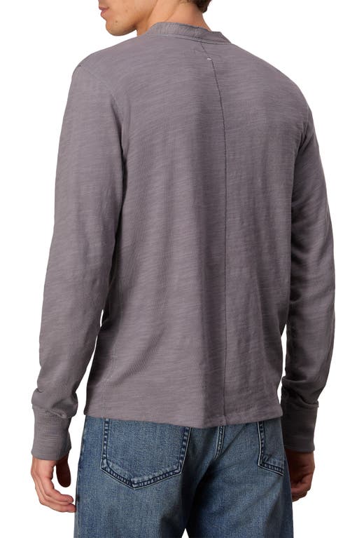 Rag & Bone Classic Flame Henley Tee In Maroon
