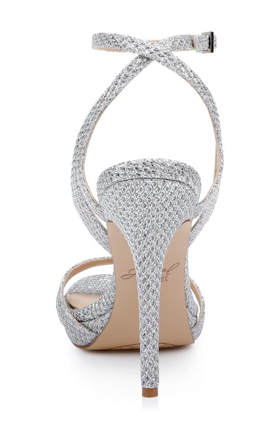 Jewel Badgley Mischka Gemma Ankle Strap Sandal In Silver