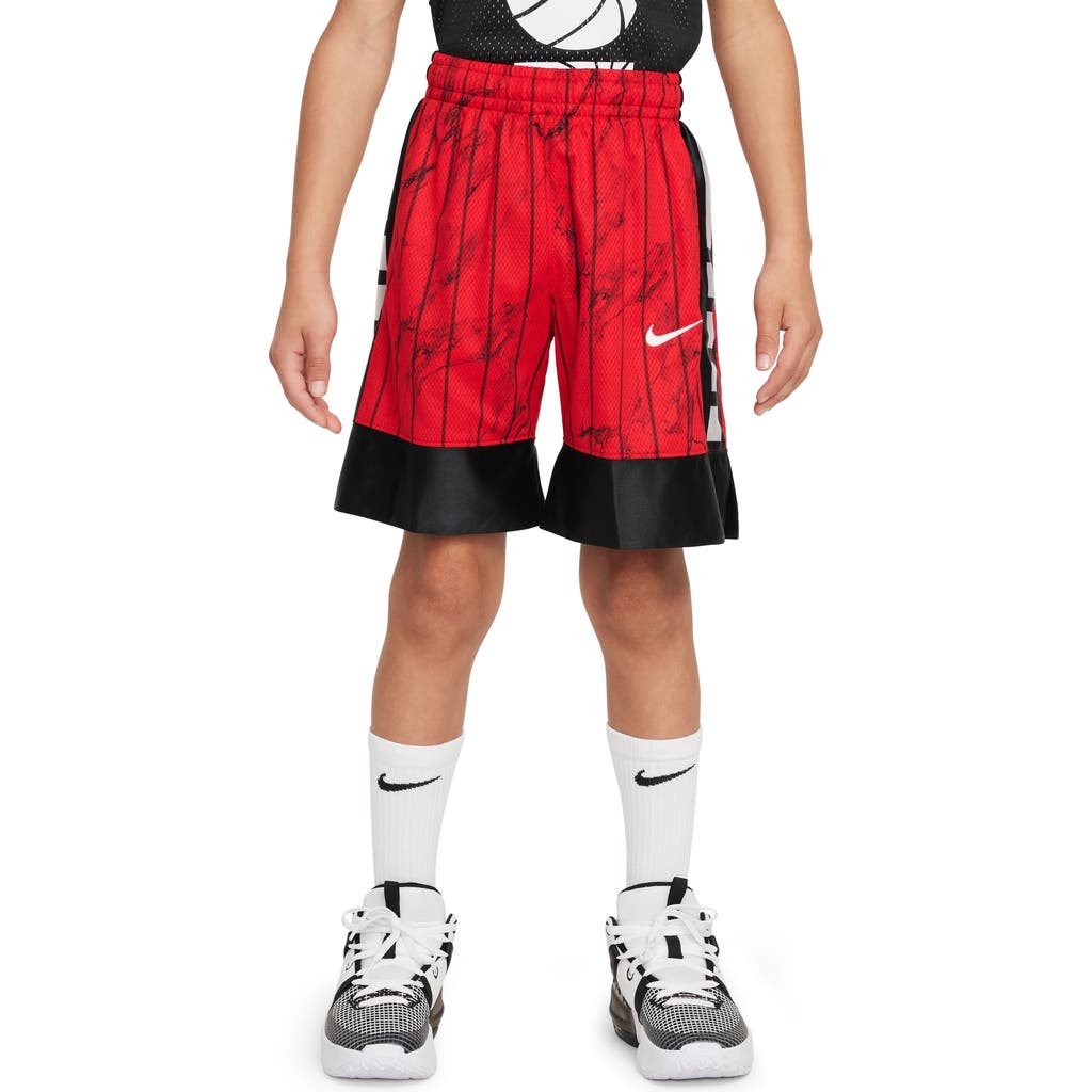 Nike Kids' Dri-fit Elite Basketball Shorts In University Red/black/white