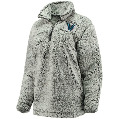 Women's Gray Buffalo Bills Sherpa Quarter-Zip Pullover Jacket