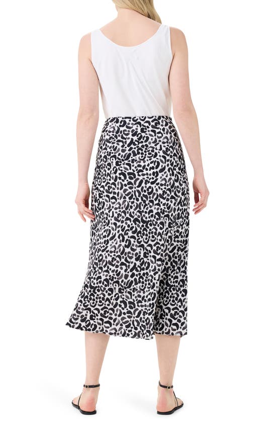 Shop Nic + Zoe Onyx Animal Slip Skirt In Black Multi