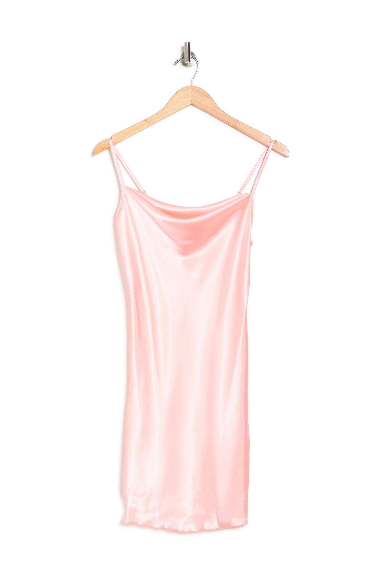 Bebe Satin Slip Dress In Pnk Modesens