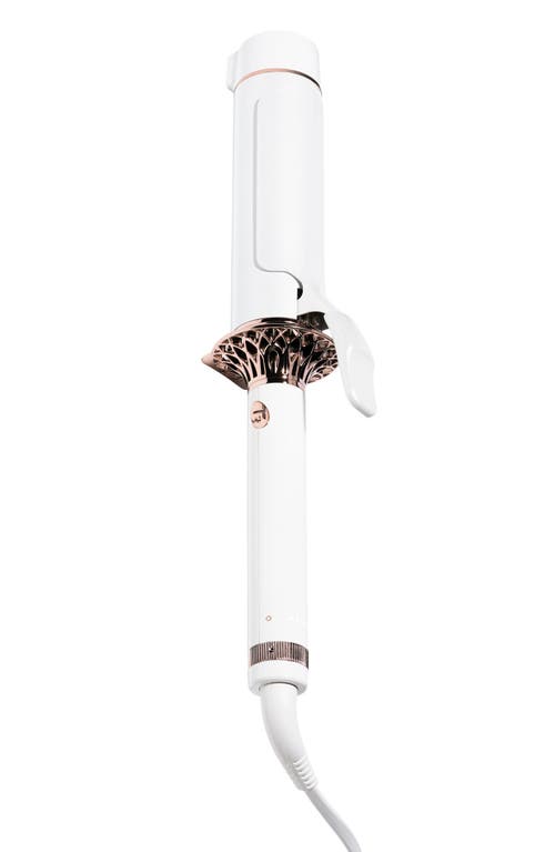 T3 Bodywaver 1.75-inch Clip Barrel Curling Iron For Waves And Volume In White/rose Gold