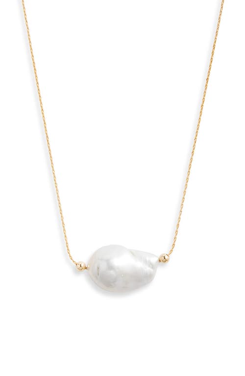 Jayd Baroque Pearl Necklaace in Gold