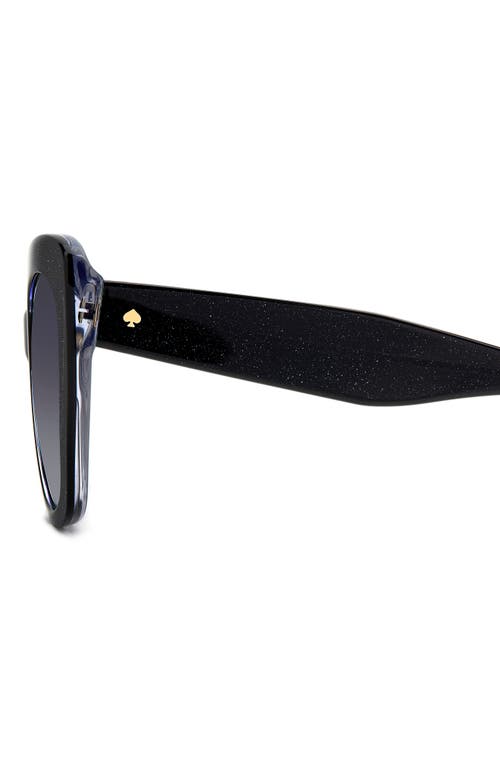 Shop Kate Spade New York Winslet 55mm Gradient Round Sunglasses In Black/grey Shaded