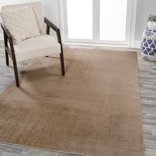 Shop Jonathan Y Twyla Classic Solid Low-pile Machine-washable Area Rug In Brown