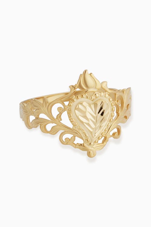 Shop Oradina 14k Gold Hearts Desire Statement Ring In Yellow Gold