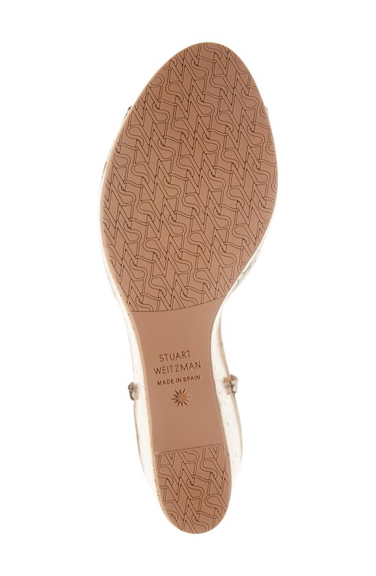 Shop Stuart Weitzman Palmina Platform Wedge Sandal In Cream/ Oat