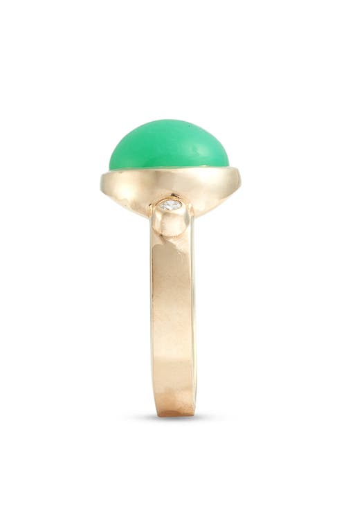 Shop Anzie Classique Oval Ring In Green