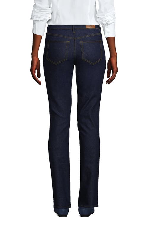 Lands' End Recover Mid Rise Straight Leg Blue Jeans In River Rinse