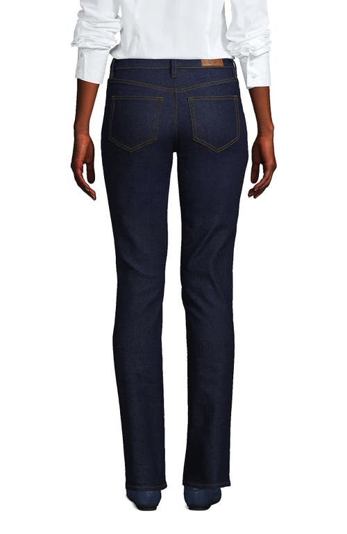 Shop Lands' End Recover Mid Rise Straight Leg Blue Jeans In River Rinse