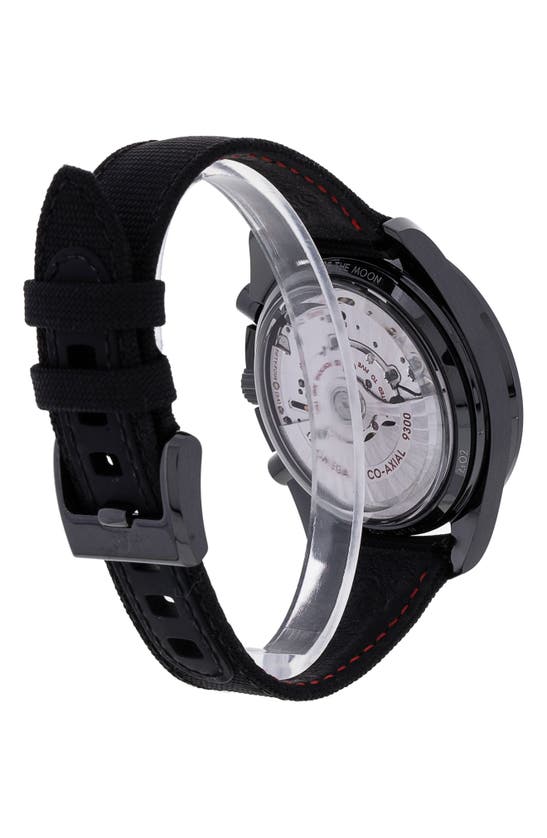 Shop Watchfinder & Co. Omega  2019 Speedmaster Dark Side Of The Moon Automatic Nylon Strap Watch, In Black