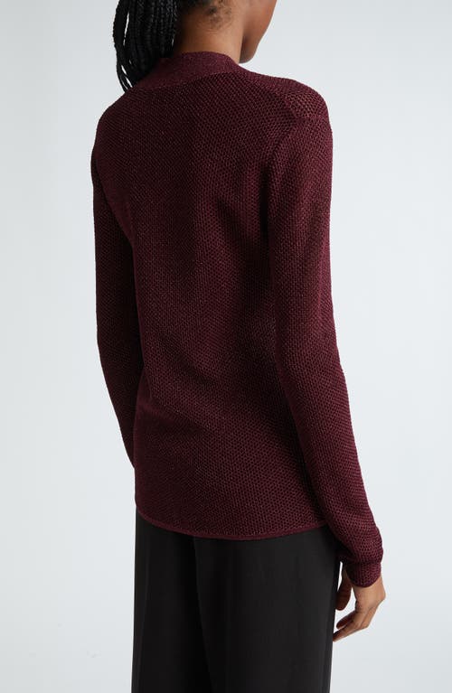 ST JOHN ST. JOHN COLLECTION SPARKLE HONEYCOMB KNIT SWEATER