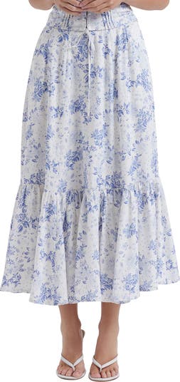 Arianna Ivory Floral Midi Dress – Skirt Society