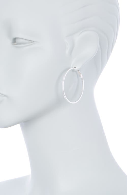 Nordstrom Rack 45mm Square Wire Hoop Earrings In Rhodium