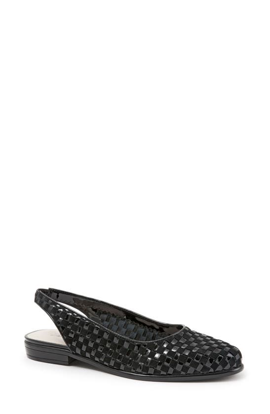 Trotters Lucy Slingback Flat In Black