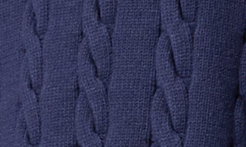 Shop Fila Baseline Cable V-neck Sweater In French Navy