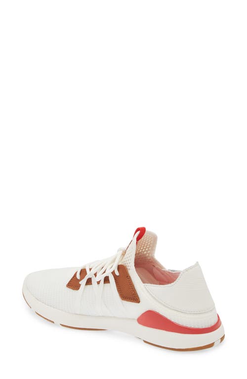 Shop Olukai Mio Li Sneaker In Bright White/red Lava