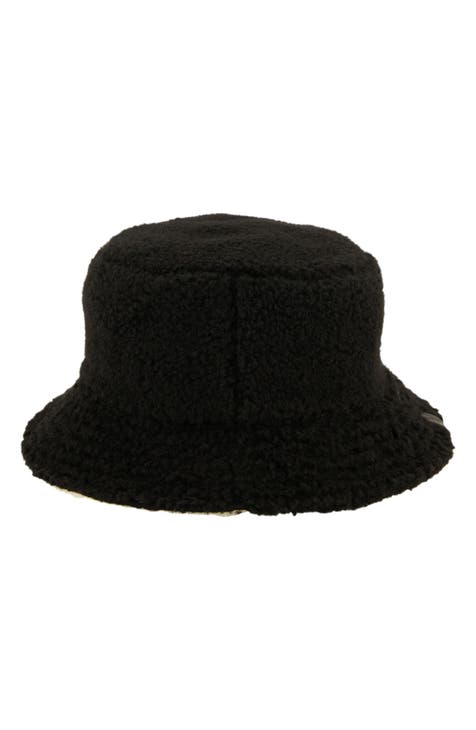 VA Embroidered Monogram Denim bucket hat - Black Denim