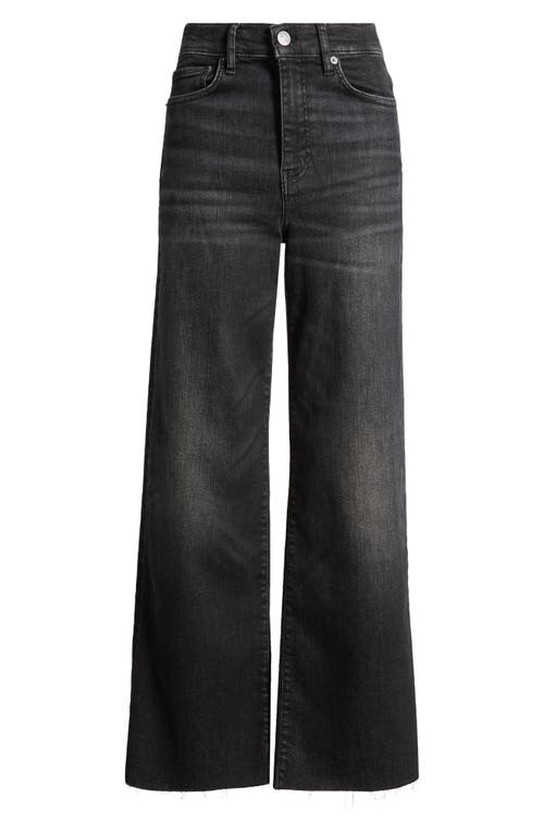 Shop Frame Le Slim Raw Fray Hem Palazzo Jeans In Claudius