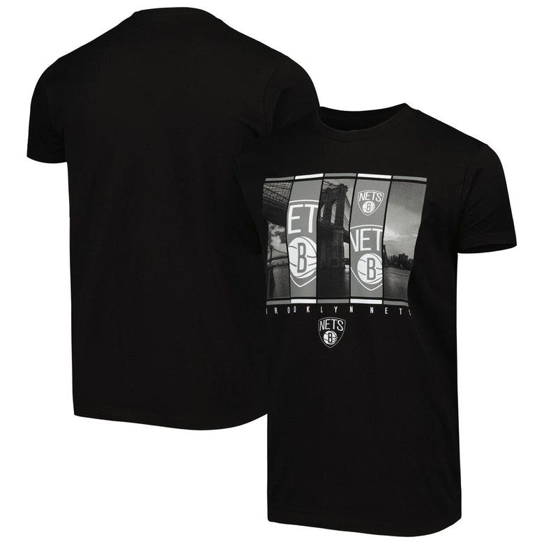 Shop Stadium Essentials Black Brooklyn Nets City Skyline T-shirt