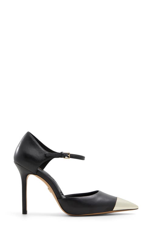 ALDO ALDO MYSHA ANKLE STRAP POINTED CAP TOE PUMP