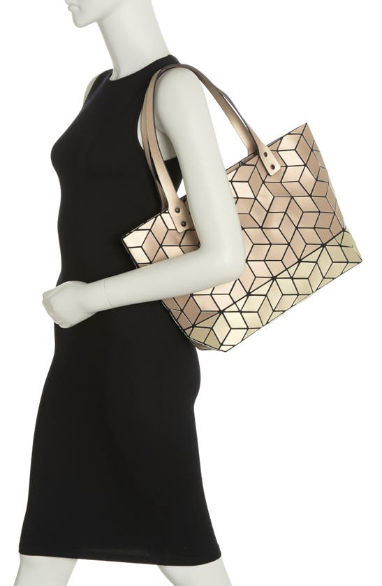 Patrizia Luca Two Tone Geo Tote Bag In M.gold/ Bronze