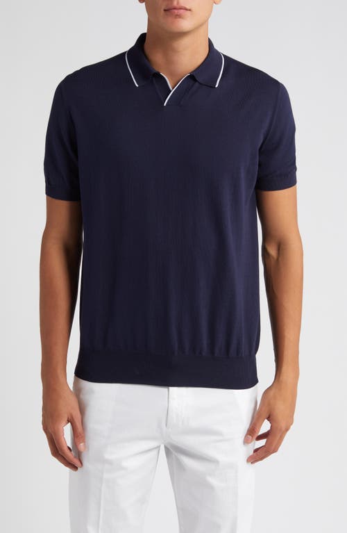 Canali Johnny Collar Polo Navy at Nordstrom, Us