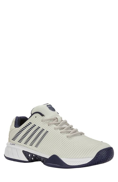 Shop K-swiss Hypercourt Express 2 2e Tennis Shoe In Gray/white/peacoat