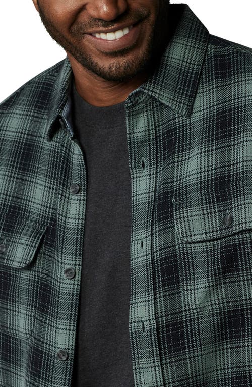 The Normal Brand Mountain Regular Fit Flannel Button-up Shirt In Eucalyptus Plaid