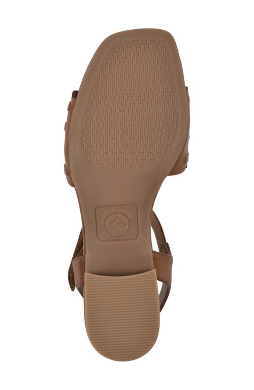 Shop White Mountain Footwear Alumina Block Heel Sandal In Dk.tan/smooth