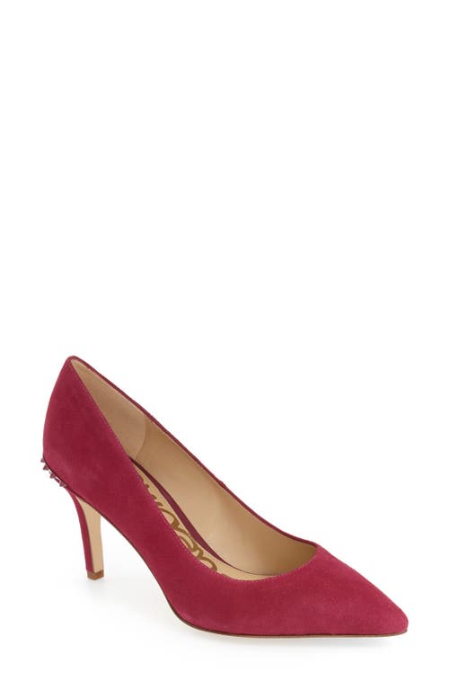 Sam Edelman 'Tonia' Spike Rand Pointy Toe Pump in Pink Suede at Nordstrom, Size 5.5