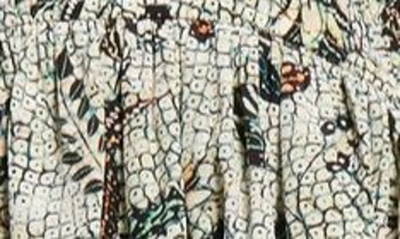 Shop Ulla Johnson Brielle Flutter Sleeve Silk Midi Dress In Botanical Mist