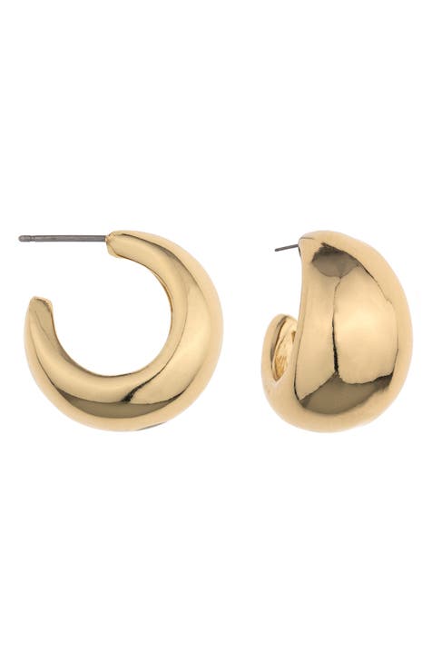 Small Tapered Hoop Earrings