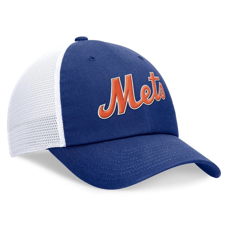 Shop Nike Royal New York Mets Evergreen Wordmark Trucker Adjustable Hat