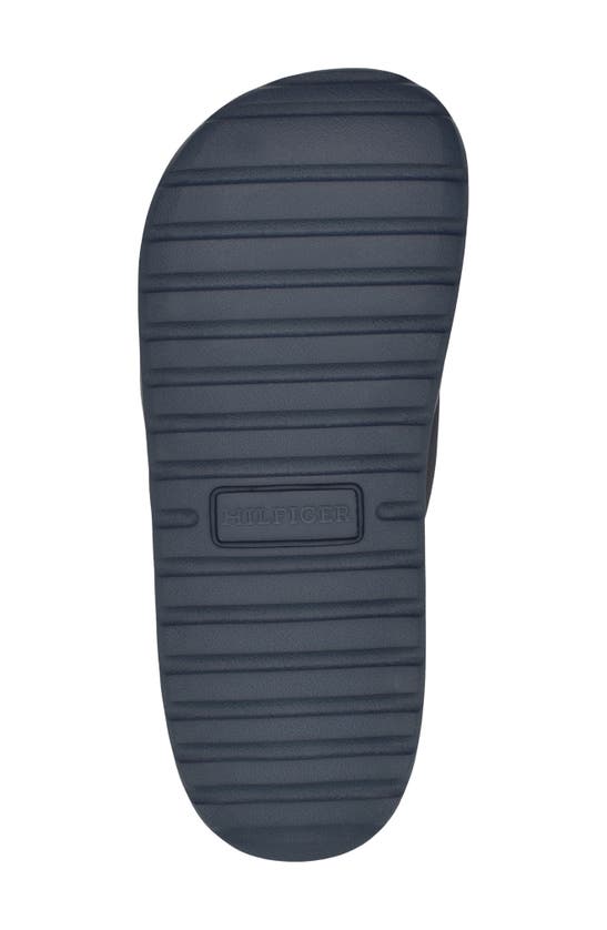 Shop Tommy Hilfiger Marmo Slide Sandal In Dark Blue 400