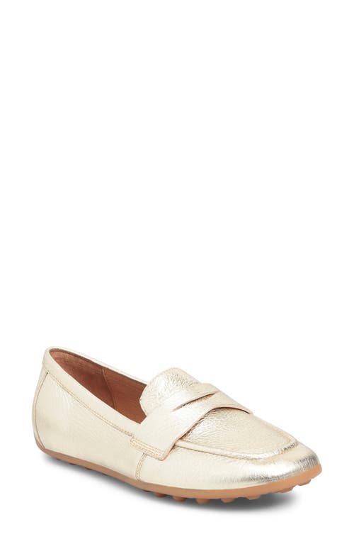 Allie Moc Toe Penny Loafer in Platino
