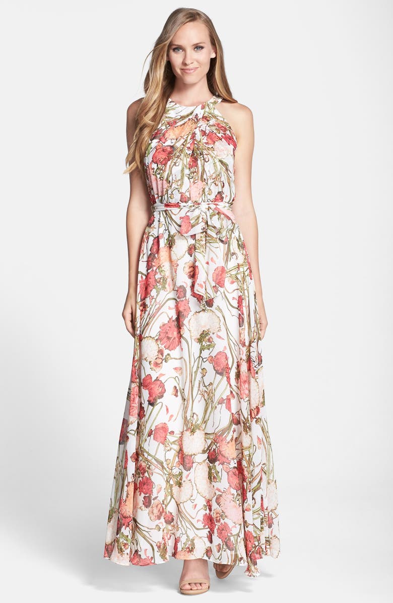 Adrianna Papell Floral Print Chiffon Maxi Dress | Nordstrom