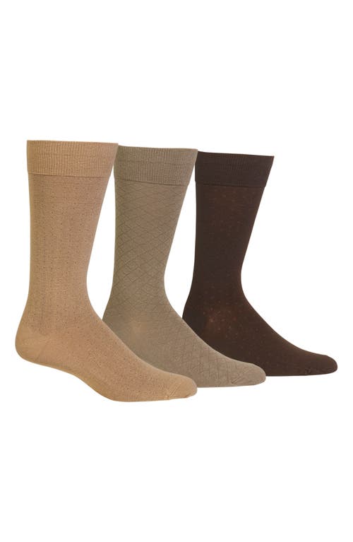 Shop Polo Ralph Lauren Dress Socks In Khaki/grey Taupe/dark Brown