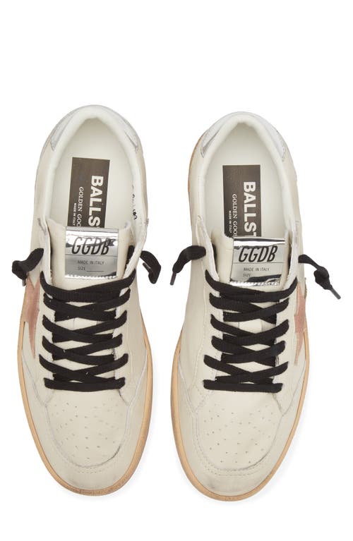 Shop Golden Goose Ball Star Low Top Sneaker In White/ash Rose