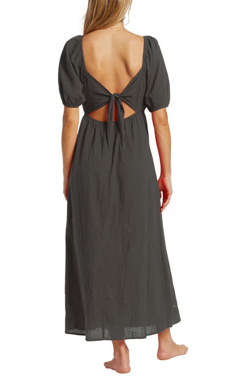 Shop Billabong Love Fade Puff Sleeve Maxi Dress In Black Sands