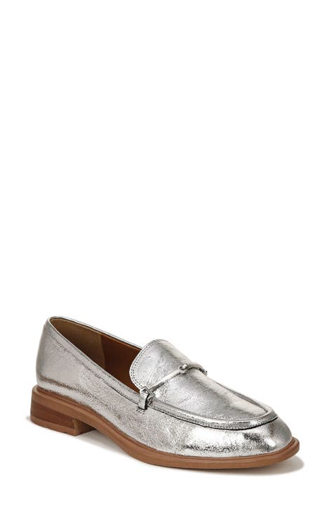 Silver Glitter Shoes Loafers 11
