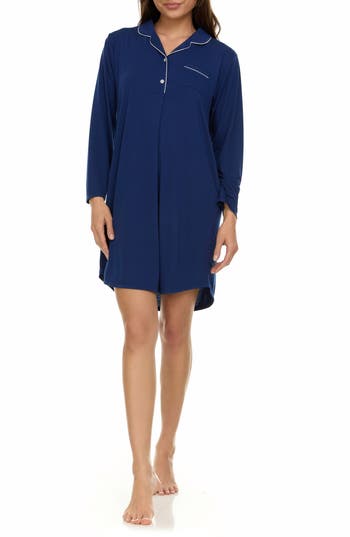 FLORA NIKROOZ FLORA BY FLORA NIKROOZ DEBORAH LONG SLEEVE NIGHTSHIRT