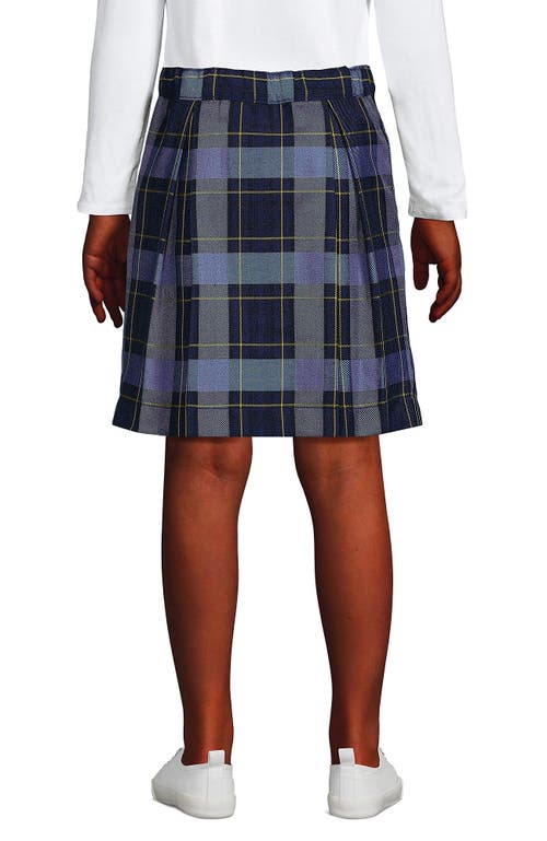 Shop Lands' End School Uniform Girls Plaid Skort Top Of Knee In Classic Navy Plaid