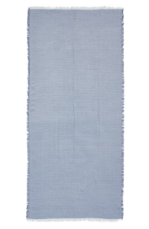 Shop Treasure & Bond Herringbone Burlap Scarf In Blue Bijou Combo