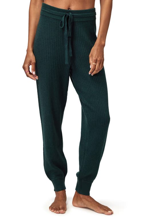 Spiritual Gangster Luxe Essential Rib Joggers Deep Forest at Nordstrom,