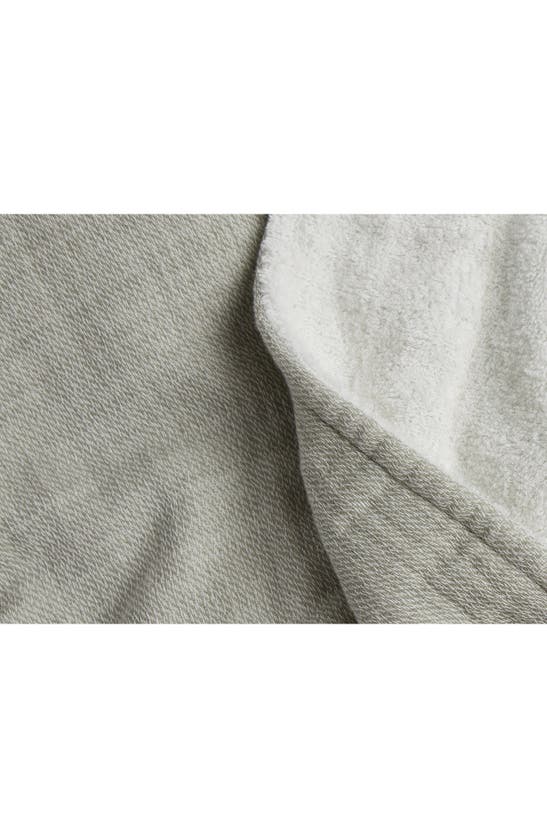 Shop Parachute Cloud Organic Cotton & Linen Robe In Moss With Cream