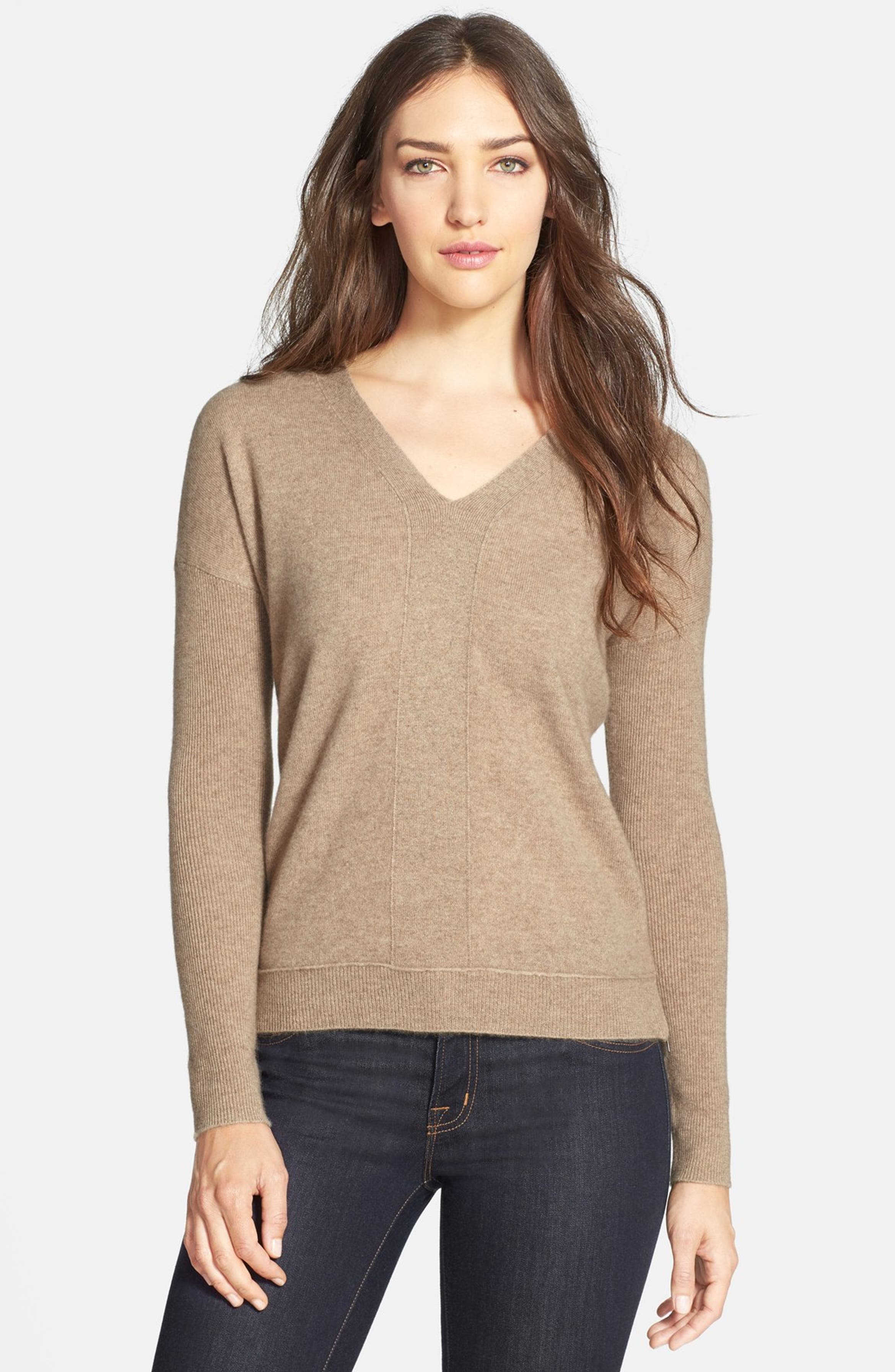 Eileen Fisher Cashmere V-Neck Sweater (Regular & Petite) (Online Only ...