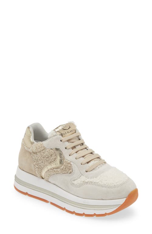 Voile Blanche Maran Mixed Media Sneaker in Ice-Ecru at Nordstrom, Size 41